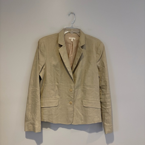 Eileen Fisher Jackets & Blazers - Eileen Fisher Beige Linen & Cotton Women's Blazer